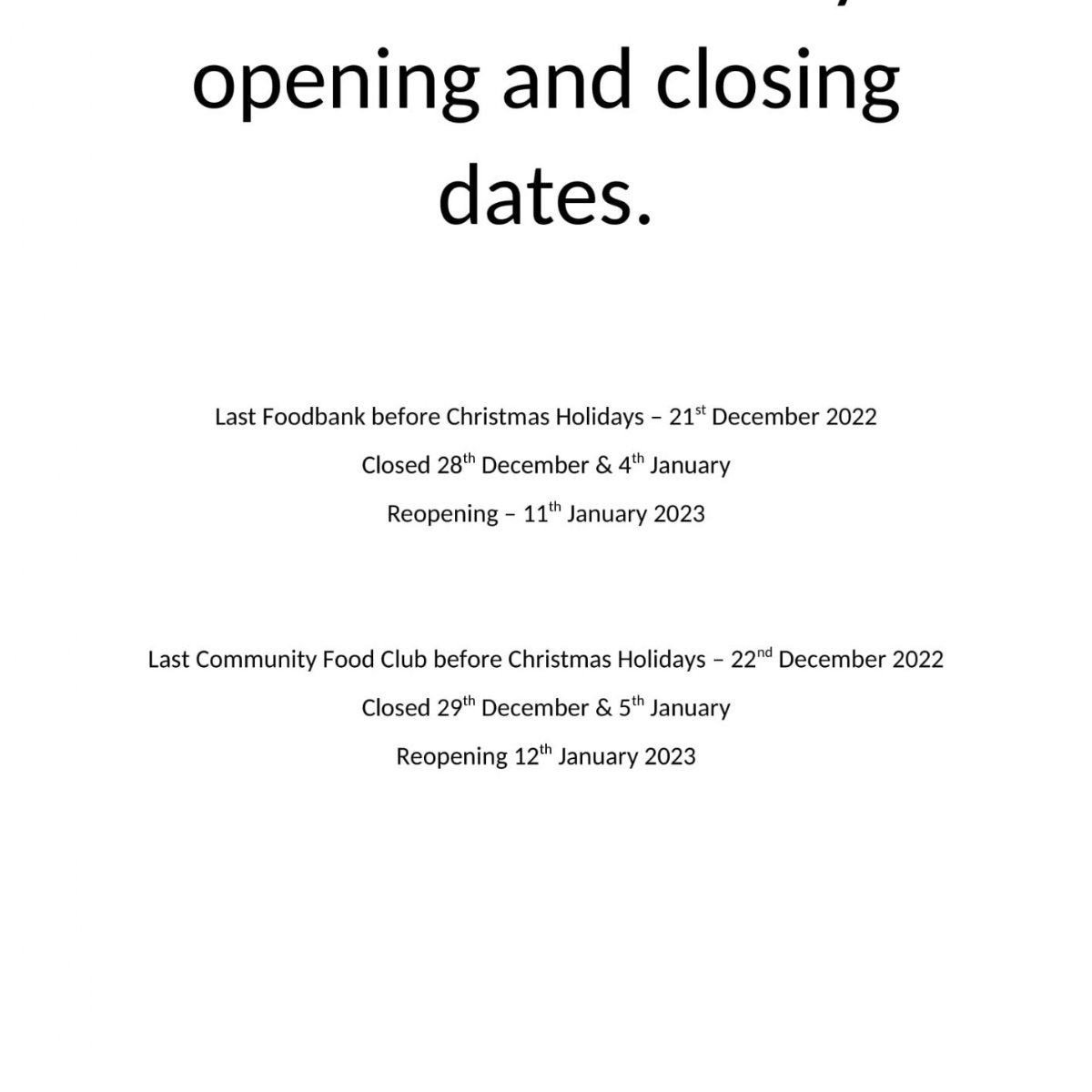 North Beckton Primary School Christmas Food Banks